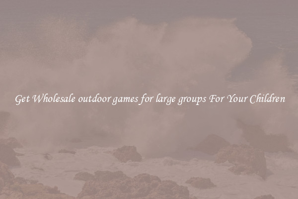 Get Wholesale outdoor games for large groups For Your Children
