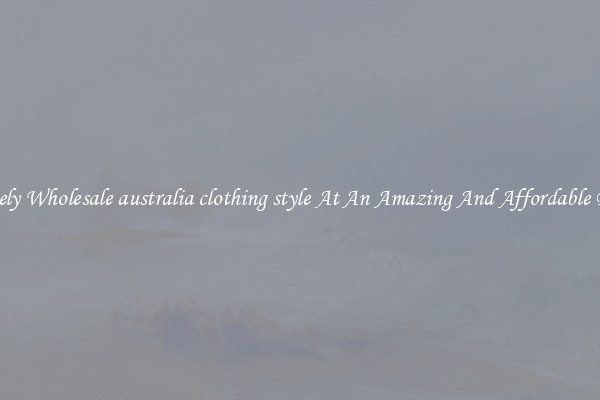 Lovely Wholesale australia clothing style At An Amazing And Affordable Price