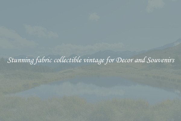 Stunning fabric collectible vintage for Decor and Souvenirs