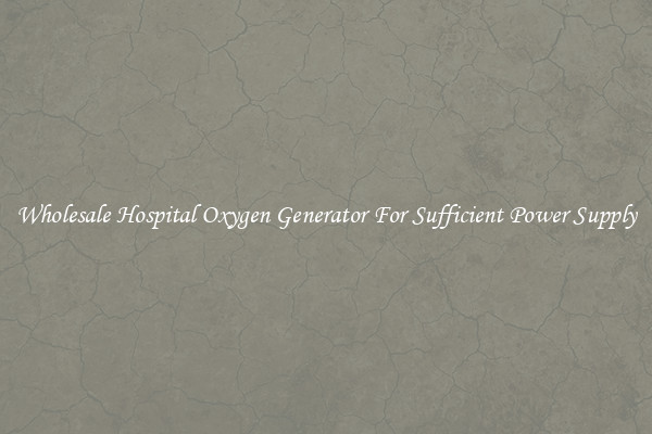 Wholesale Hospital Oxygen Generator For Sufficient Power Supply