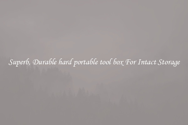 Superb, Durable hard portable tool box For Intact Storage