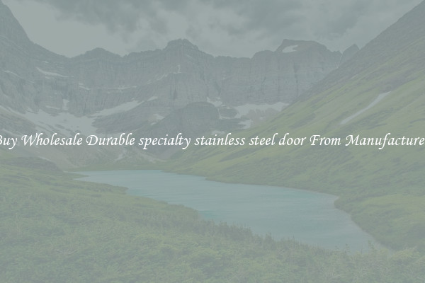 Buy Wholesale Durable specialty stainless steel door From Manufacturers