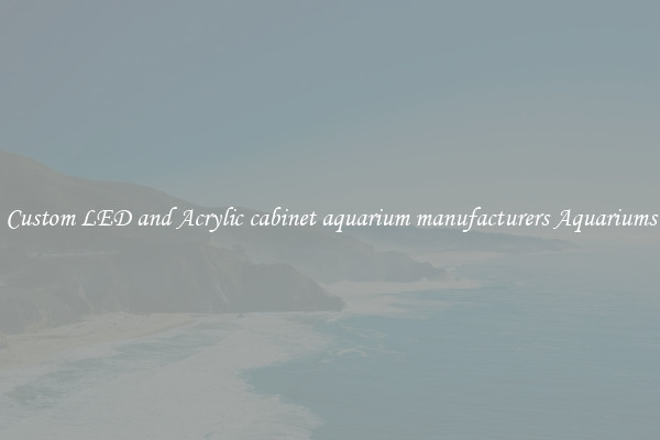 Custom LED and Acrylic cabinet aquarium manufacturers Aquariums