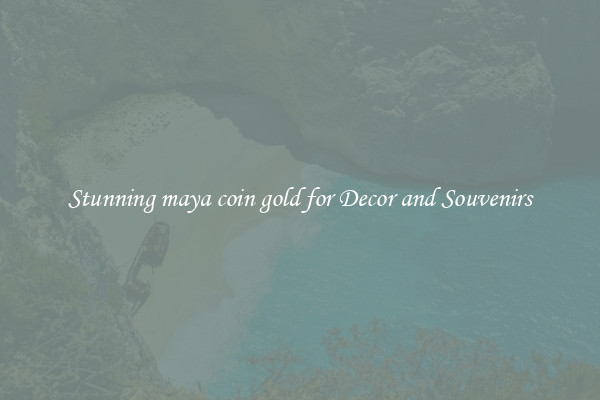Stunning maya coin gold for Decor and Souvenirs