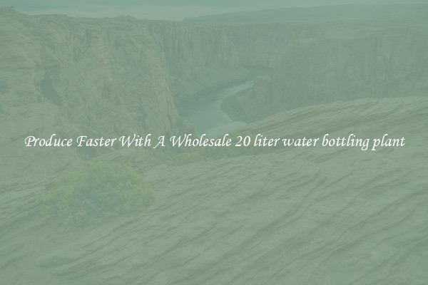 Produce Faster With A Wholesale 20 liter water bottling plant