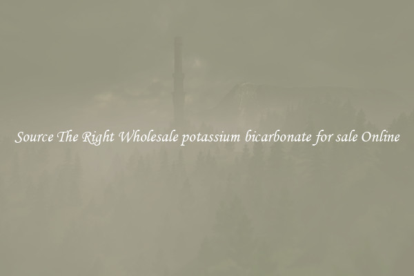 Source The Right Wholesale potassium bicarbonate for sale Online