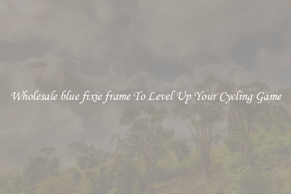 Wholesale blue fixie frame To Level Up Your Cycling Game