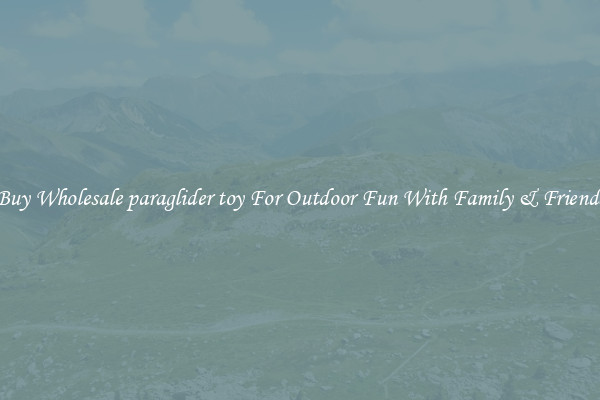Buy Wholesale paraglider toy For Outdoor Fun With Family & Friends
